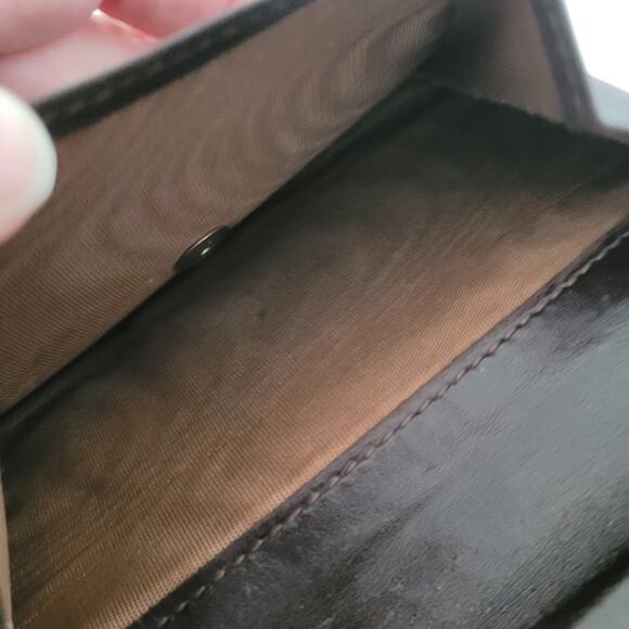 Fendi Zucca Wallet Canvas Leather Wallet Brown Purse Bifold Medium Horseshoe - Picture 7 of 11